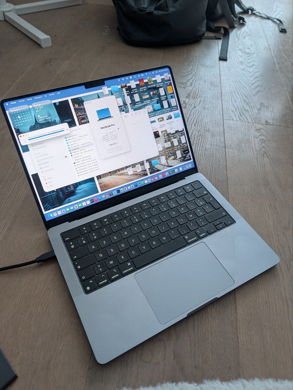 MacBook m1 pro 512gb 14" azerty, Ophalen, 14 inch, Azerty, 256 GB of meer