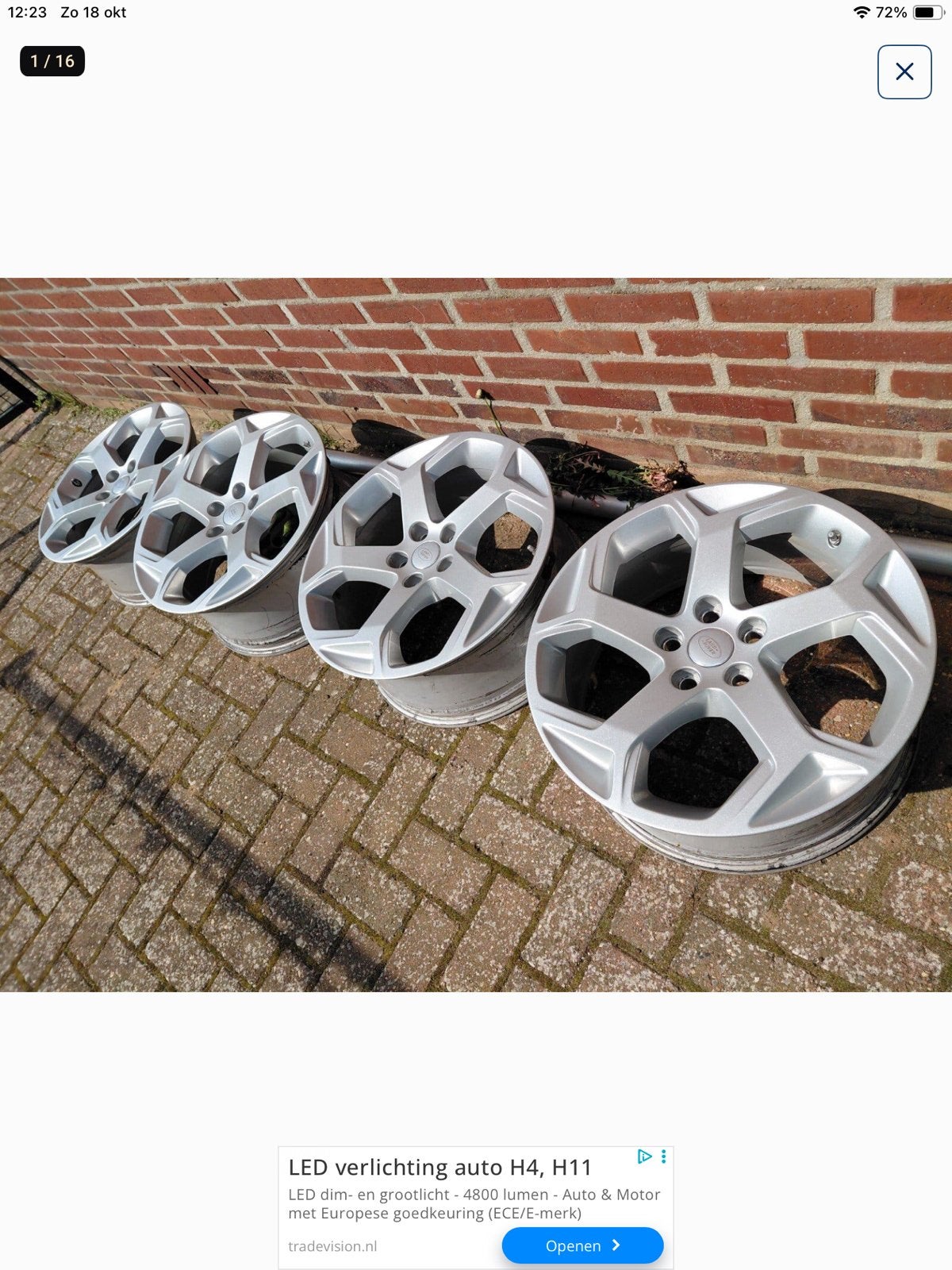 Jantes 20 pouces d'origine Range Rover Sport avec capteurs., Enlèvement, Utilisé, 20 pouces, Véhicule tout-terrain
