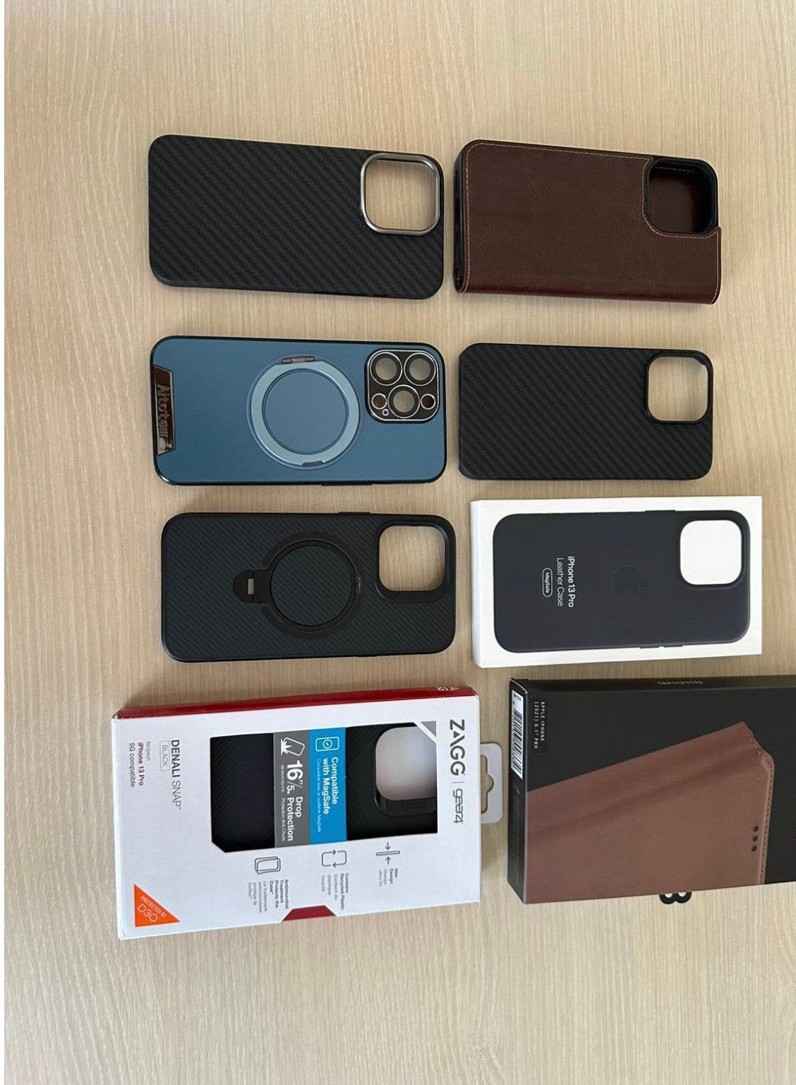 Lot van 8 iPhone 13 Pro hoesjes – premium + MagSafe + leder, Telecommunicatie, Mobiele telefoons | Hoesjes en Screenprotectors | Apple iPhone