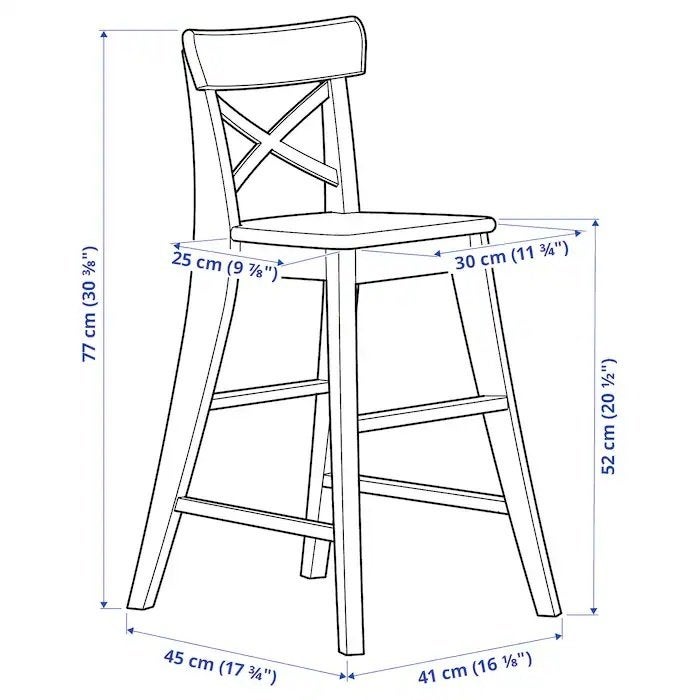 Chaise pour enfant INGOLF, Maison & Meubles, Enlèvement, Blanc, Bois