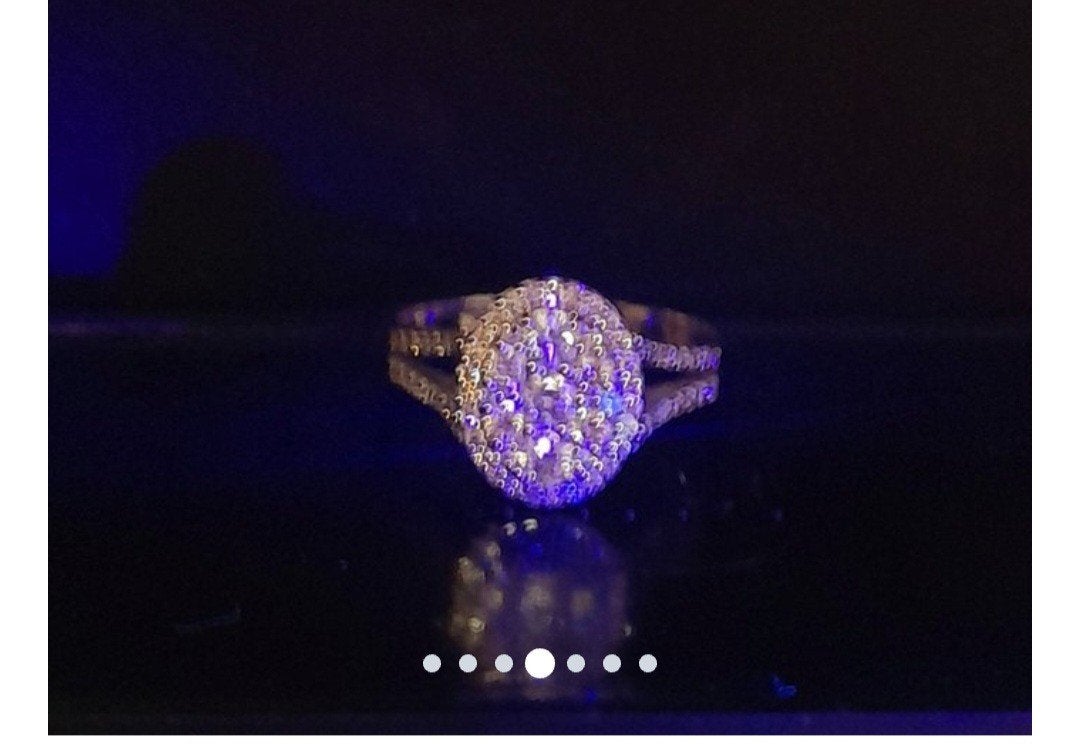 belle bague 14 carats avec diamants naturels taille 56, Bijoux, Sacs & Beauté, 18 à 19, Comme neuf, Or, Enlèvement