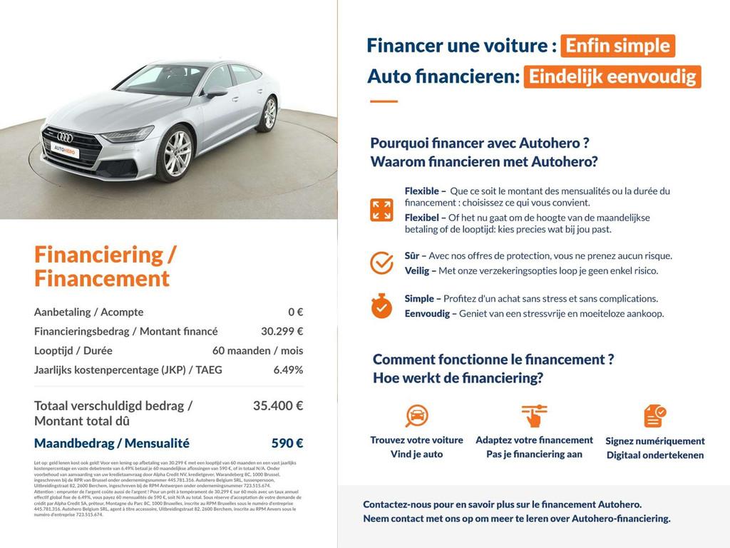 Audi A7 50 TFSIe quattro (année de construction 2020), Autos, Audi, Achat, Euro 6, Noir, 5 portes