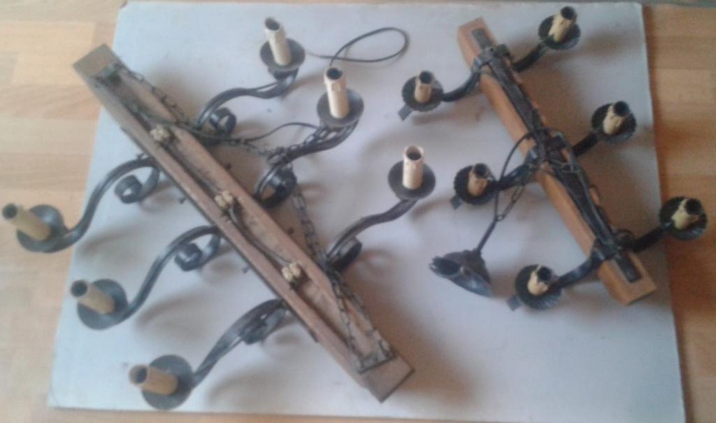 2 Lustres bougies, Enlèvement ou Envoi, Utilisé, Bois