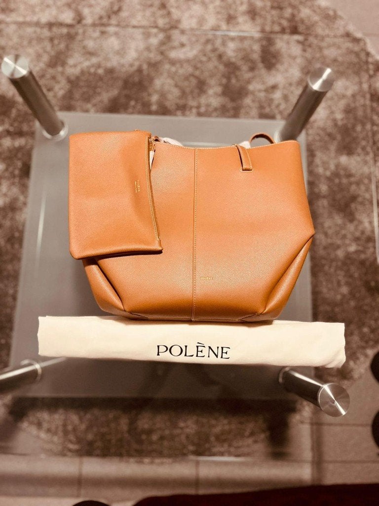 Polene Cyme Camel (Large Size), Handtassen en Accessoires, Tassen | Damestassen, Ophalen of Verzenden, Nieuw, Bruin, Handtas