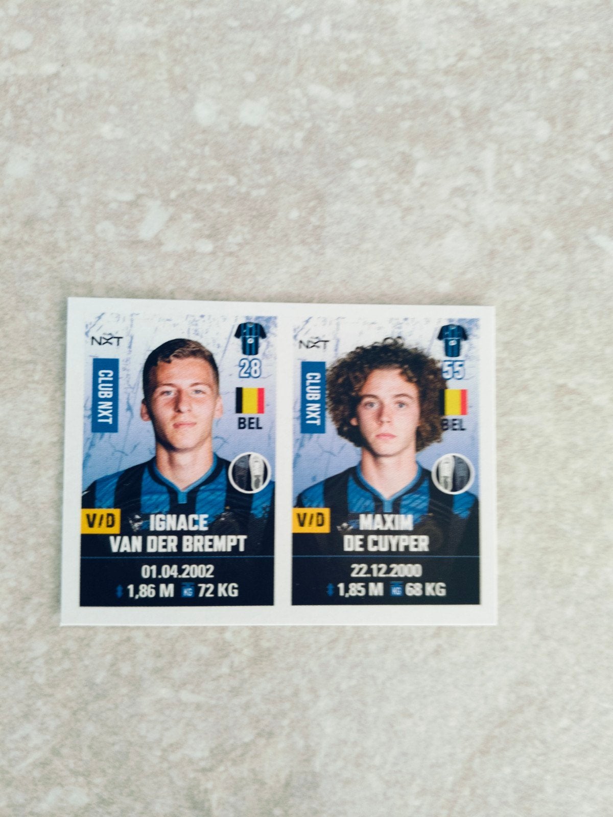 Panini sticker Maxim De Cuyper/ Ignace van der Brempt, Enlèvement ou Envoi, Autocollant