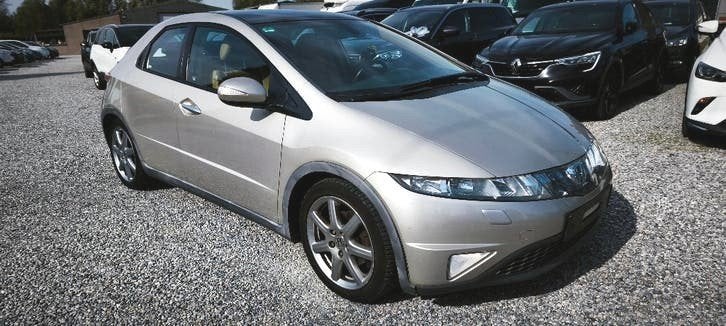 🆕HONDA CIVIC_1.8 i (140CH)_11/2008💢EUR.4_A/C_145.000KM💢, Cuir, Achat, Beige, Entreprise