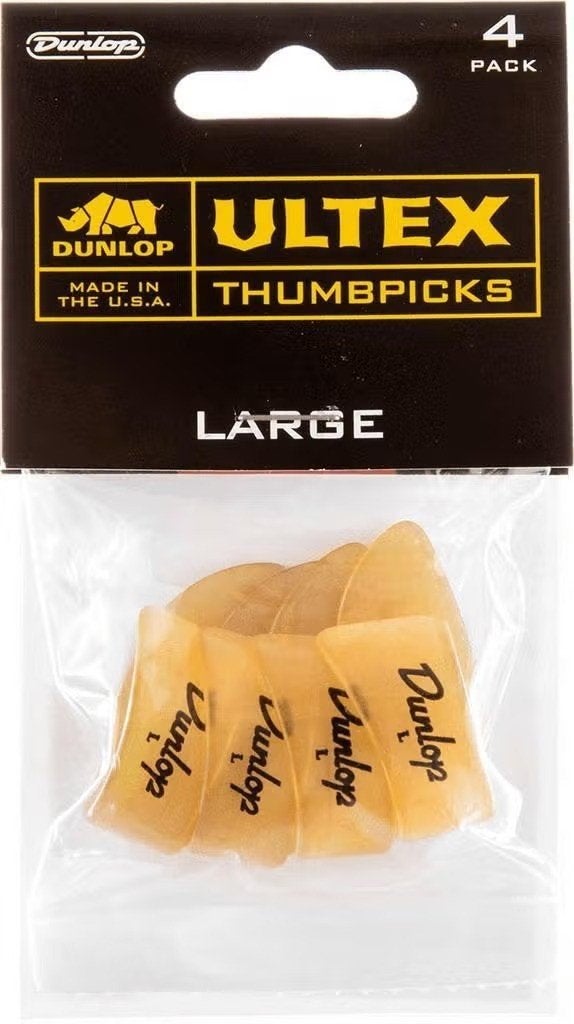 Jim Dunlop rechtshandige Ultex duimplectrum large 4-pack, Ophalen of Verzenden, Nieuw, Banjo