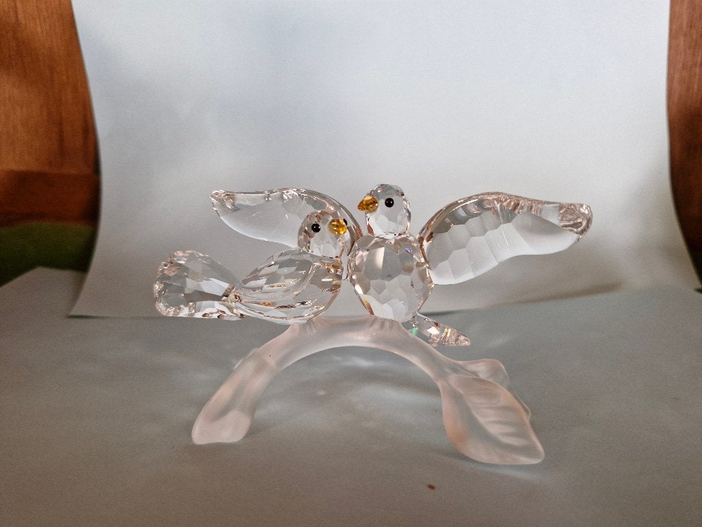Swarovski tortelduiven, Collections, Swarovski, Enlèvement ou Envoi, Comme neuf, Figurine