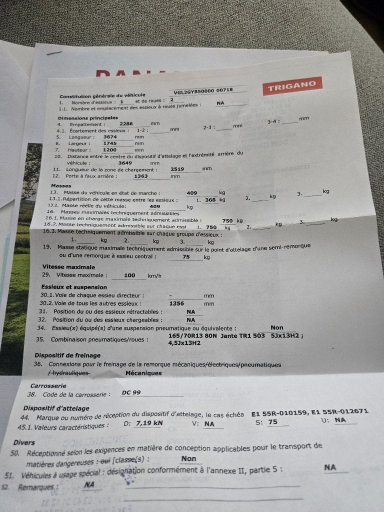 Vouwwagen, Caravanes & Camping, Caravanes pliantes, Trigano, jusqu'à 2, Beige, Enlèvement