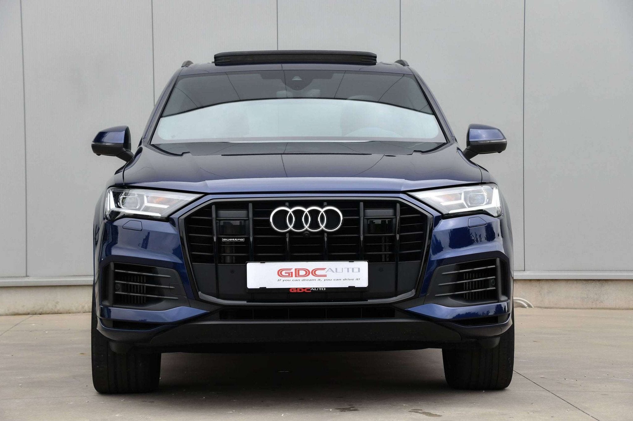 Audi Q7 Q7 55 TFSi e Quattro l Pano Dak l 360 Cam l ACC, Auto's, Gebruikt, Blauw, Leder, Bedrijf
