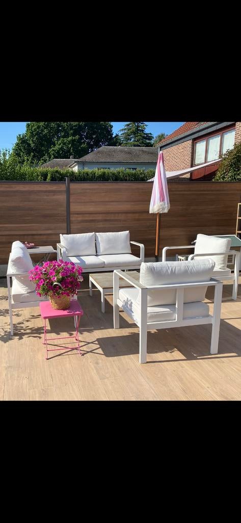 Salon de jardin, Tuin en Terras, Ophalen, Zo goed als nieuw, Aluminium, 8 zitplaatsen