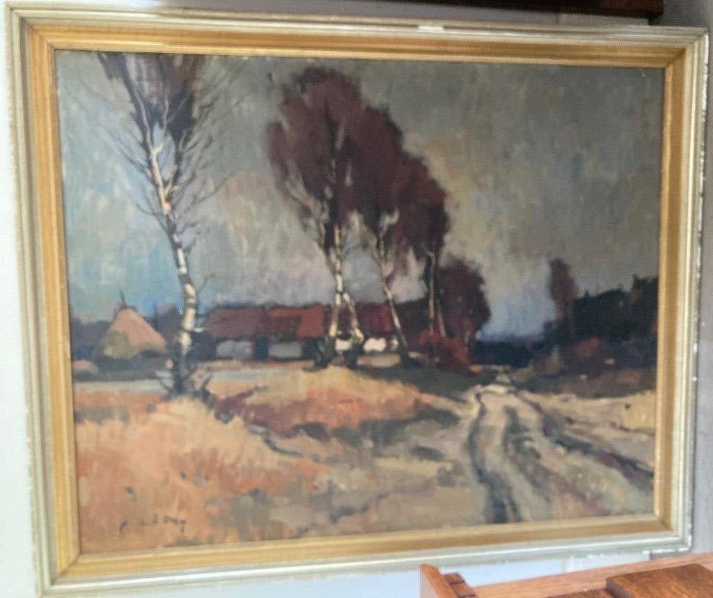 Olieverfschilderij vermoedelijk van Jan Rijlaarsdam, Antiek en Kunst, Kunst | Schilderijen | Klassiek, Ophalen, Doek, Impressionistisch