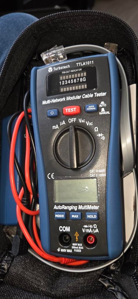 Multimeter + netwerktester Turbo Tech TTLA1011, Doe-het-zelf en Bouw, Meetapparatuur, Ophalen, Nieuw