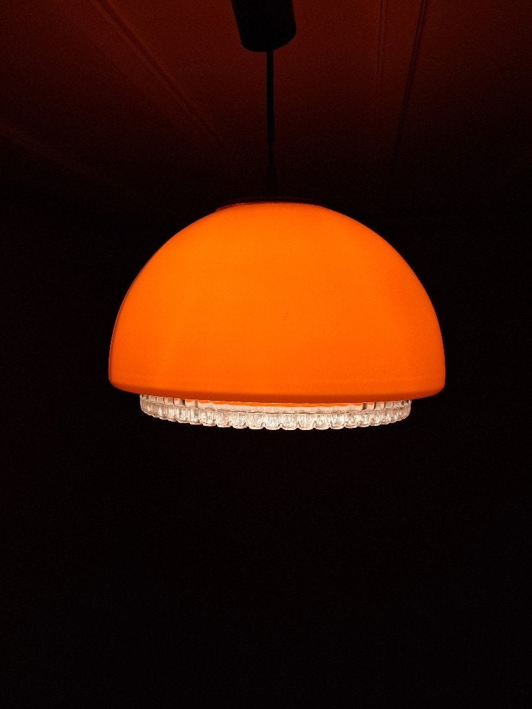 Vintage Hanglamp van Peill & Putzler, Jaren 70, Vintage, Verre, Enlèvement, E27 (grand)