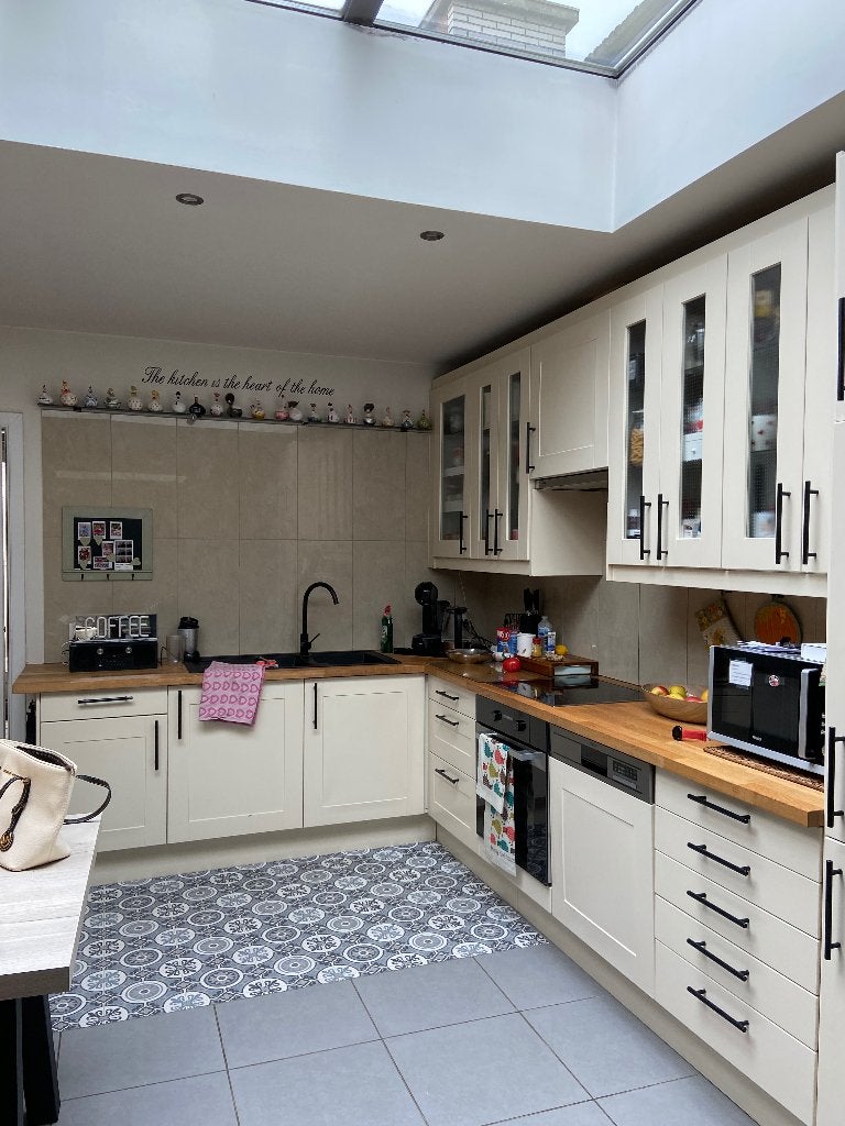 Keuken tweedehands, Huis en Inrichting, Keuken | Complete keukens, Ophalen, Gebruikt, Hoekkeuken, Hout