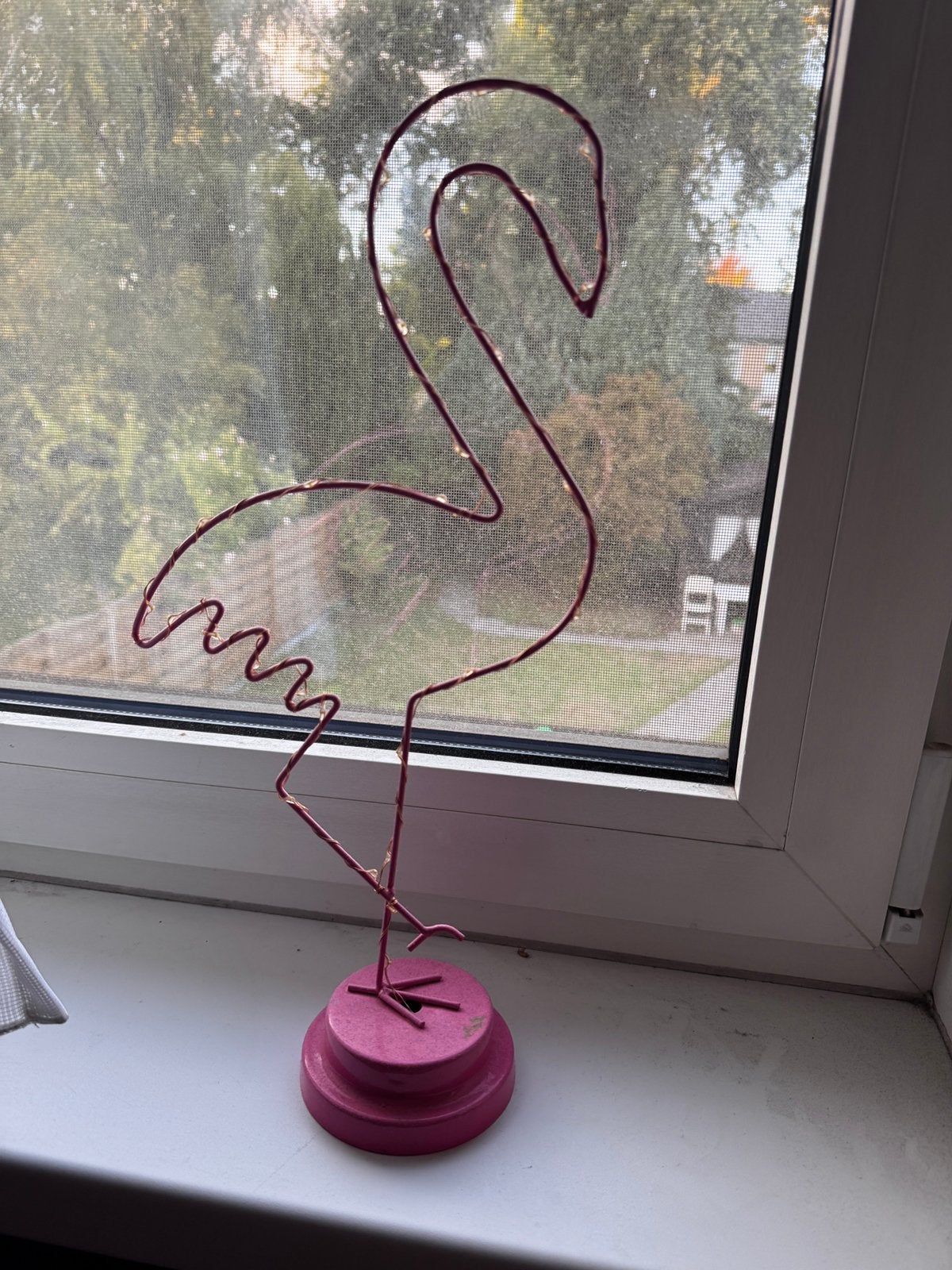 Flamingo lamp op batterijen, Kunststof, Gebruikt, Overige merken, Overige stijlen