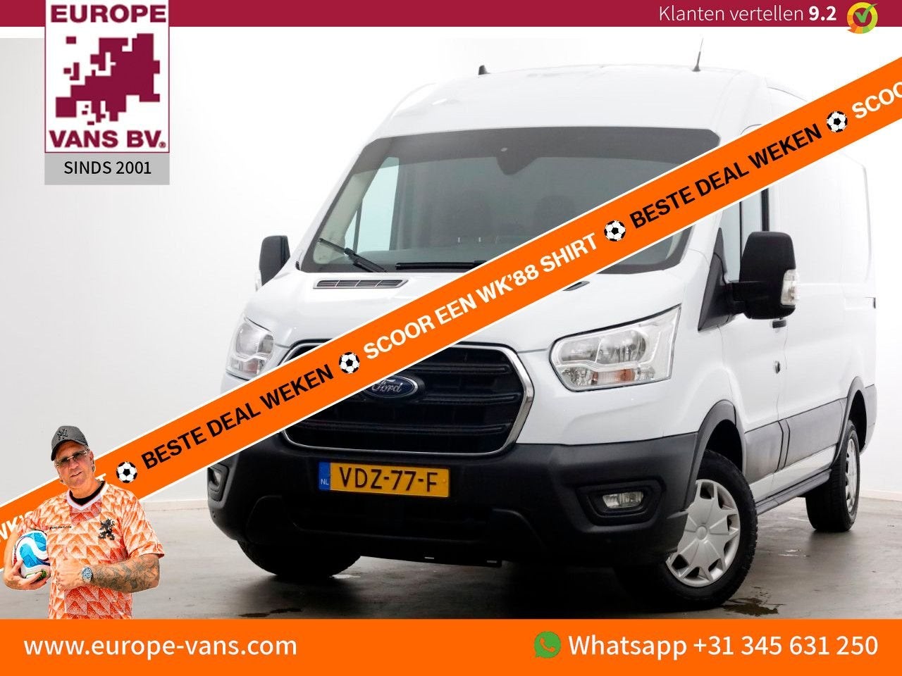 Ford Transit 2.0 TDCI L2H2 Trend Airco/Navi/Camera 01-2020, Bedrijf, Ford, Onderhoudsboekje, Te koop