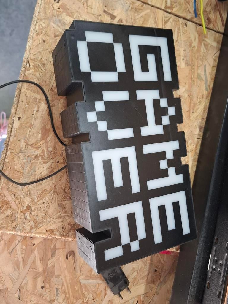 GAME OVER verlichting voor in stopcontact, Ophalen of Verzenden, Gebruikt, Kunststof, Gamen