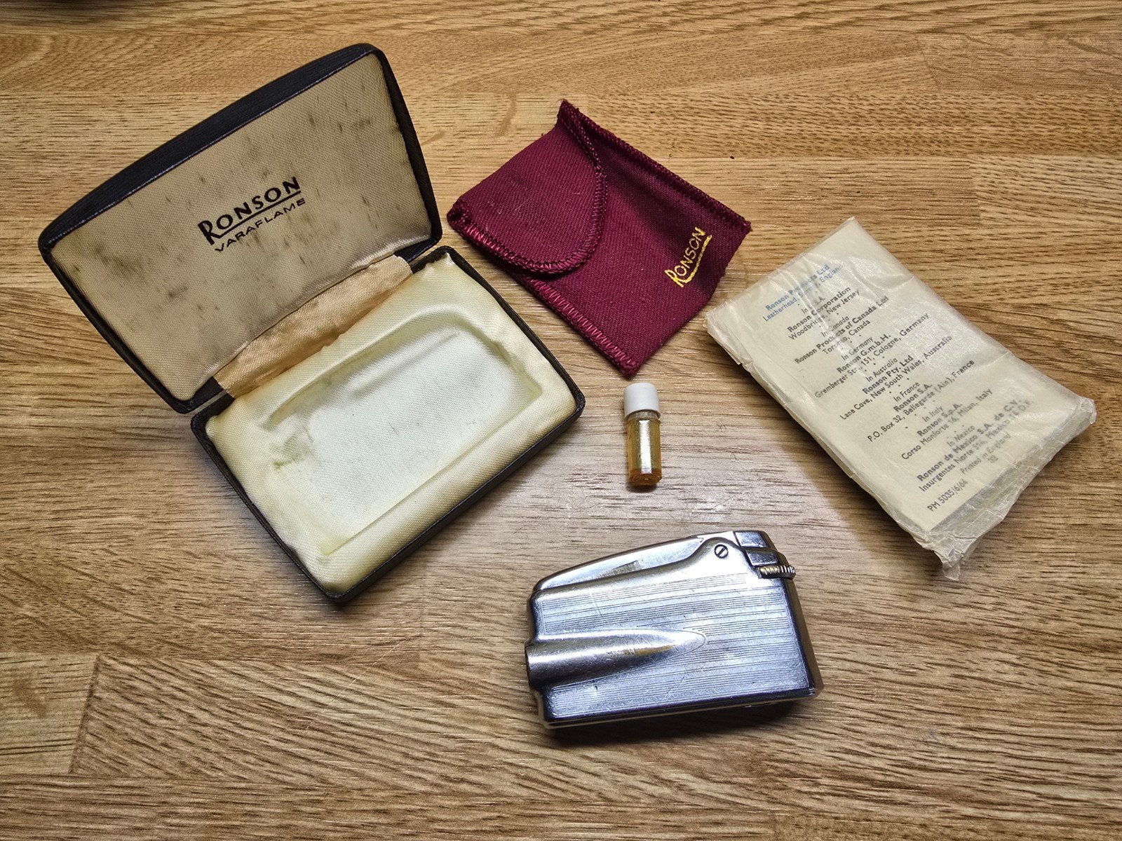 Art Deco Ronson aansteker 1957, Ophalen of Verzenden, Aansteker