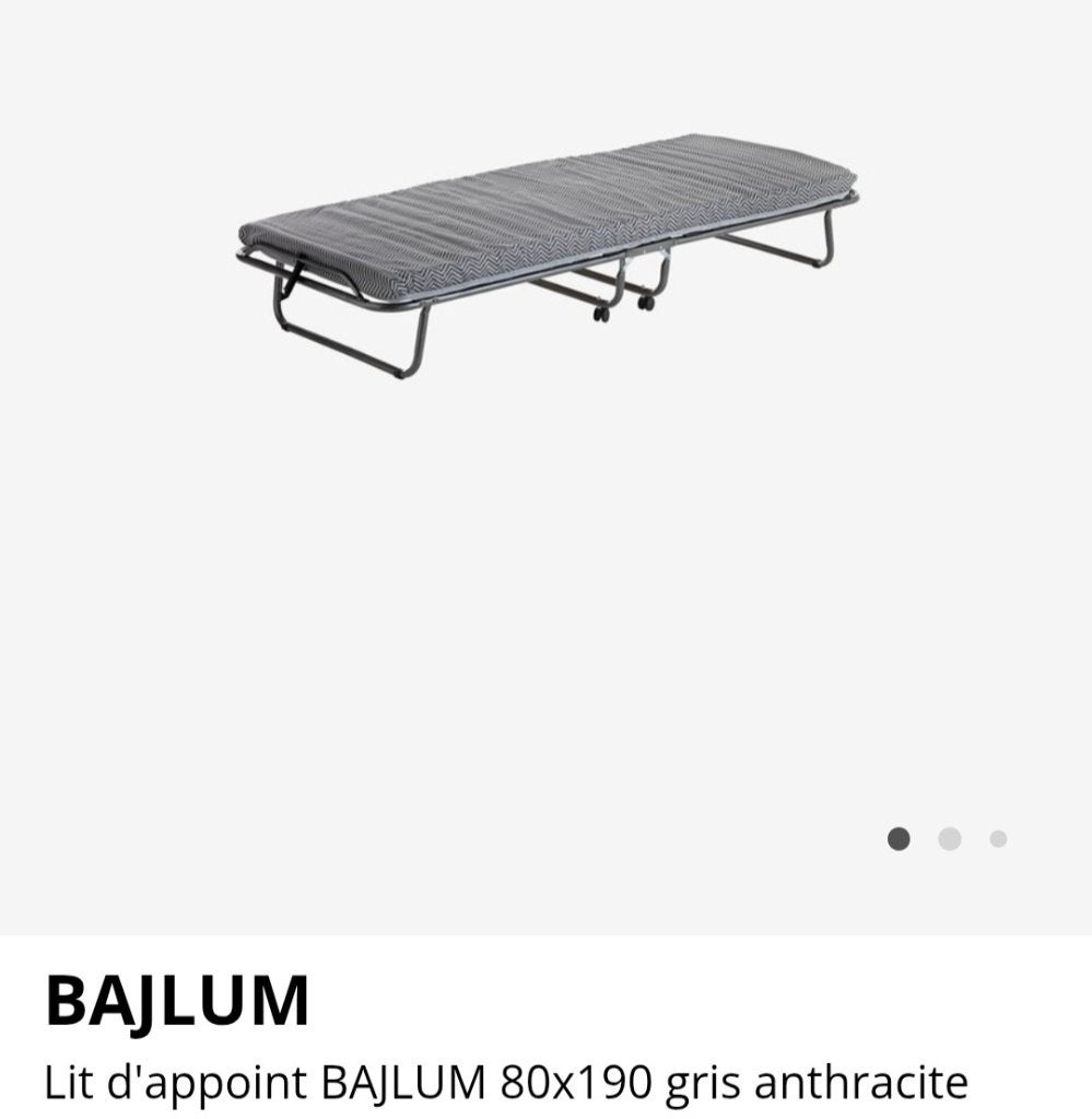 Lit pliable avec matelas 1 personne, Maison & Meubles, Chambre à coucher | Lits, Gris, Une personne, Utilisé, Métal