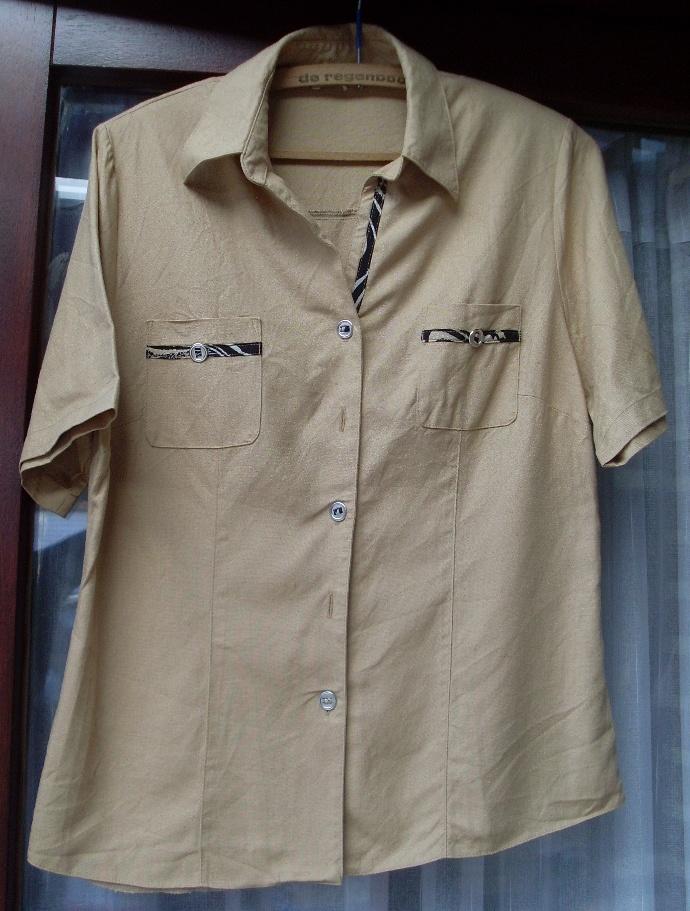 Bruine blouse van Daxon maat 38, Daxon, Ophalen of Verzenden, Gedragen, Maat 38/40 (M)