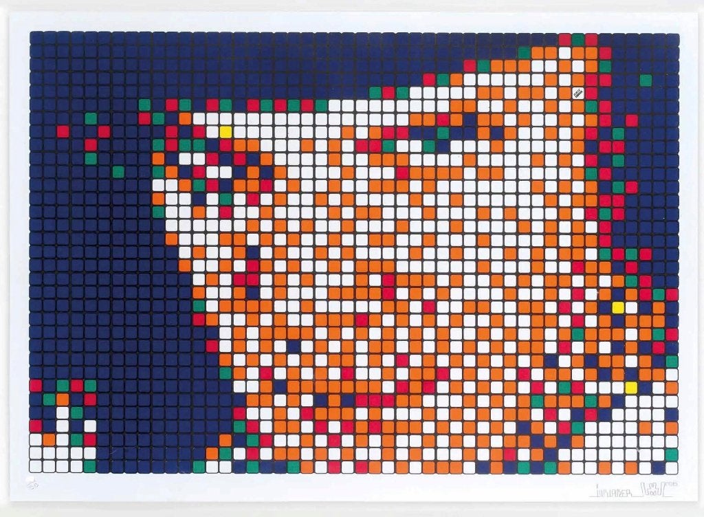 INVADER – RUBIK KUBRICK I – ALEX (CLOCKWORK ORANGE) – 2006, Antiek en Kunst, Kunst | Litho's en Zeefdrukken, Portret en Figuren