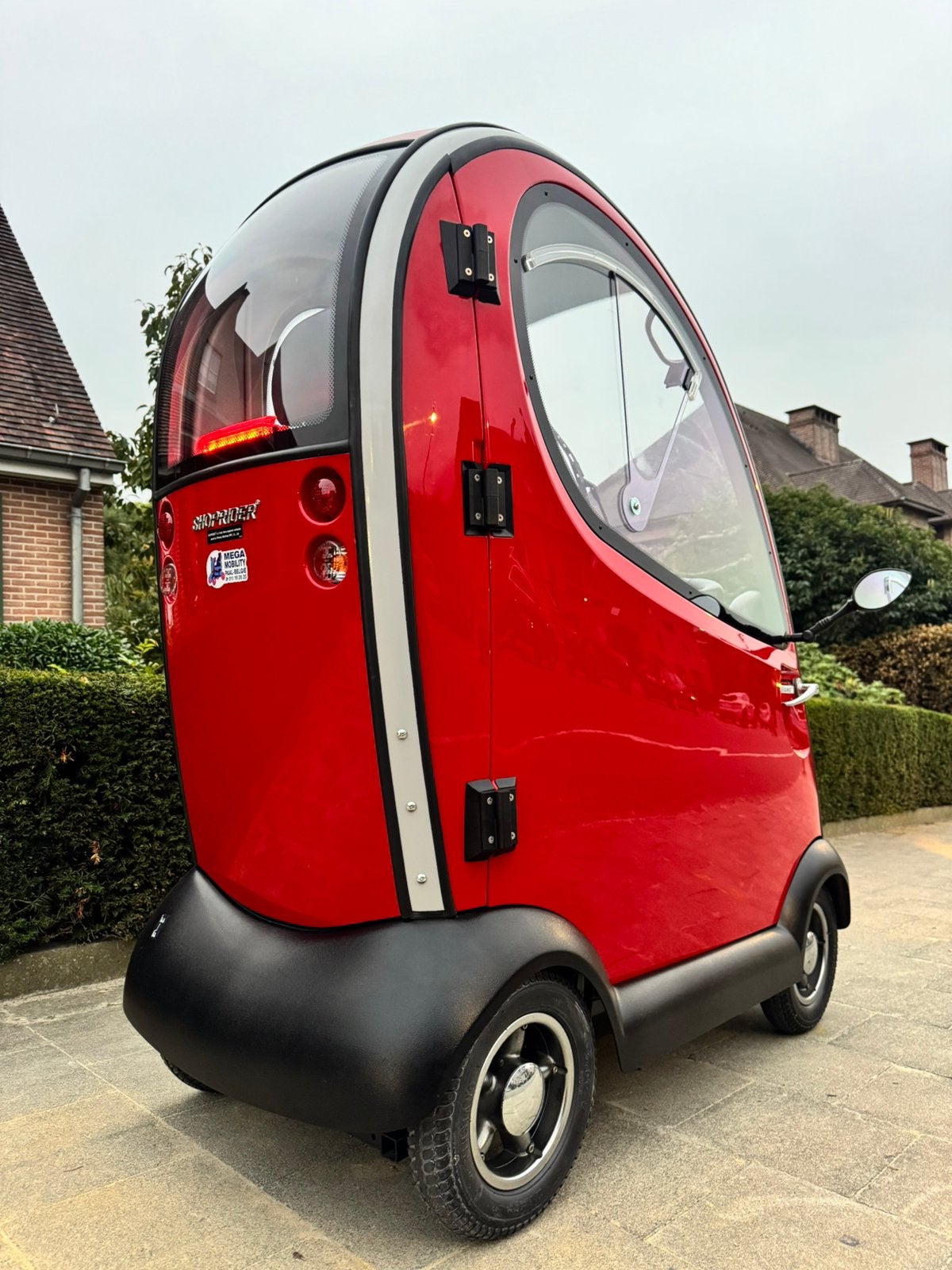 Scootmobiel Luxe Shoprider Voiturette électrique couvert, Enlèvement ou Envoi, Pliant, Comme neuf, Fauteuil roulant électrique