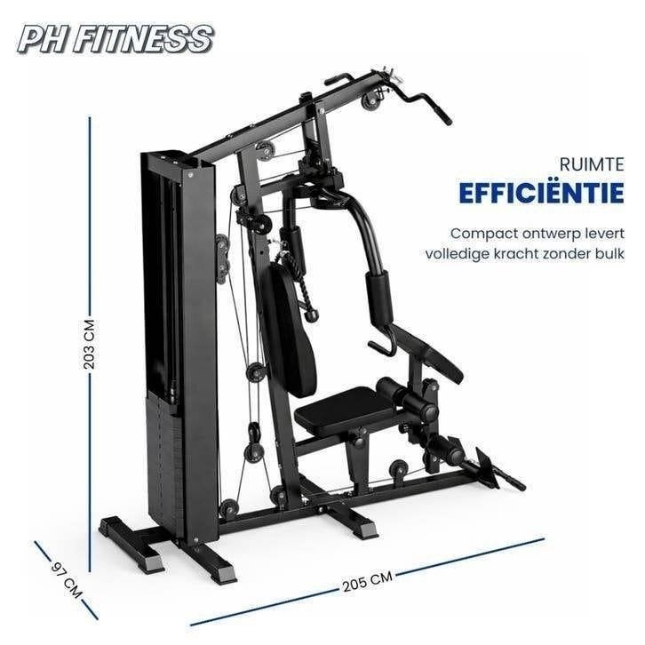 Krachtstation 100KG Heavy Duty – Multi Gym Home Gym, Ophalen of Verzenden, Nieuw, Armen, Overige typen