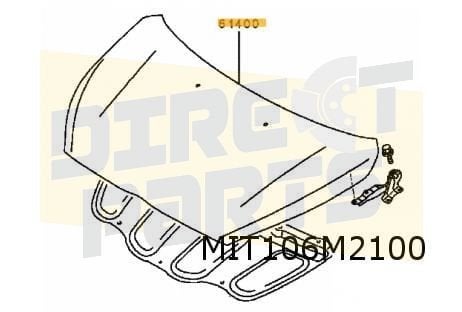 Mitsubishi Space Star (1/60-2/20) motorkap (te spuiten) Orig, -, -, Nieuw, Mitsubishi