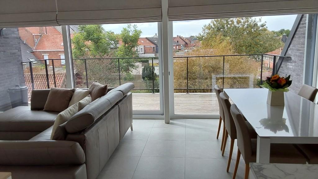 Energiezuinig app met 2 slpkamers, terras en garage, Immo, Huizen en Appartementen te koop, St-Eloois-Winkel, 2 kamers, Appartement