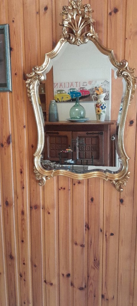 Miroir  baroque dore, Maison & Meubles, Accessoires pour la Maison | Miroirs, Enlèvement