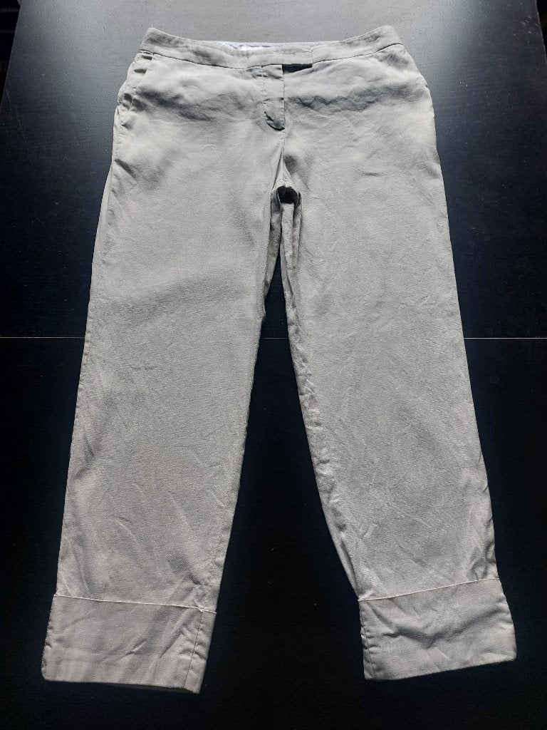 Fabiana Filippi luxe katoenen broek, Kleding | Dames, Broeken en Pantalons, Zo goed als nieuw, Maat 38/40 (M), Beige, Lang, Ophalen of Verzenden