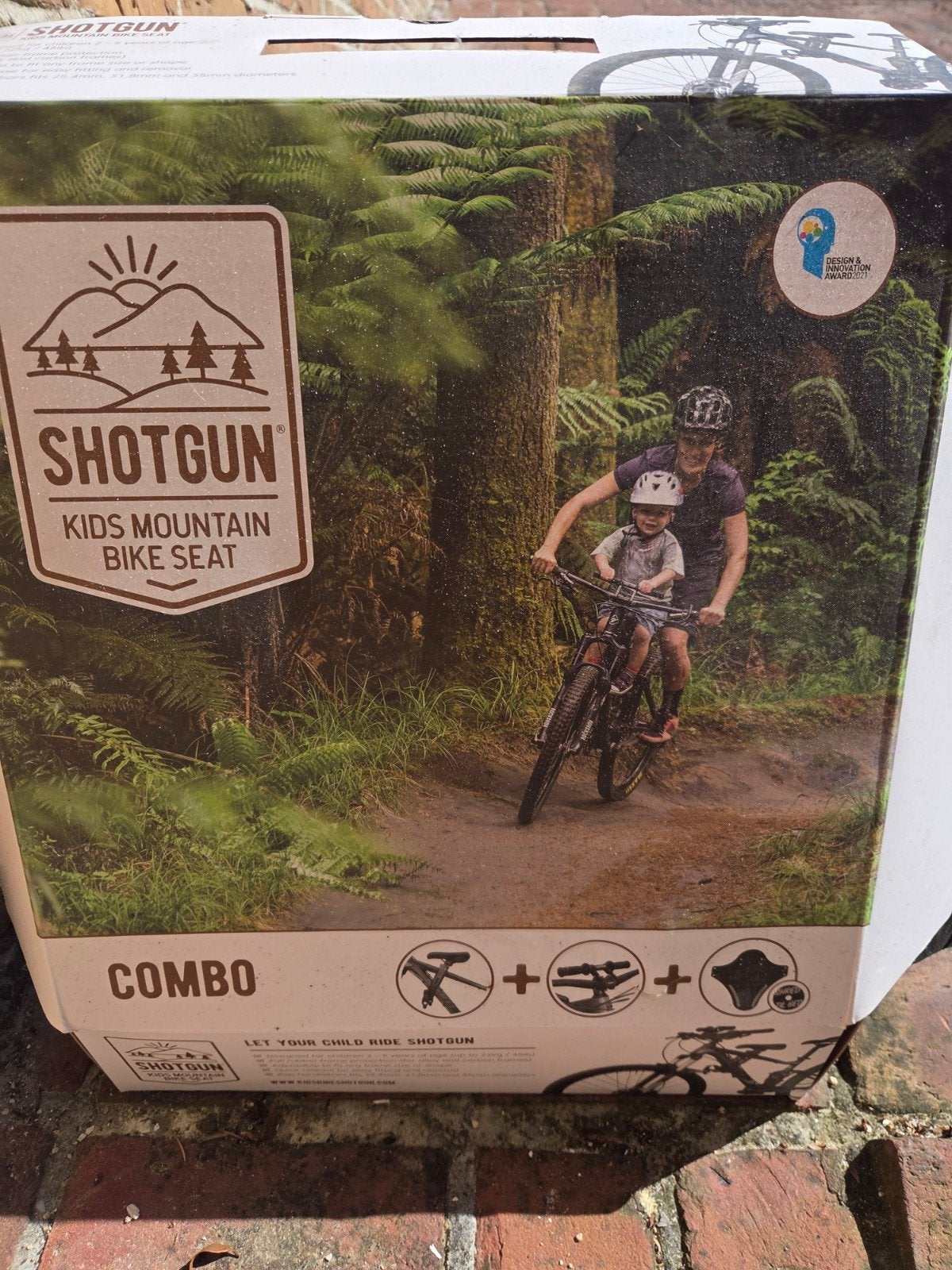 Kids rode shotgun combo - MTB kinderzitje, Fietsen en Brommers, Fietsaccessoires | Aanhangwagens en Karren, Ophalen