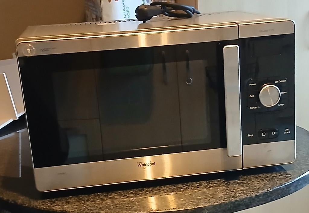 Whirlpool combimagnetron super staat, Ophalen, Crisp, Zo goed als nieuw, Draaiplateau