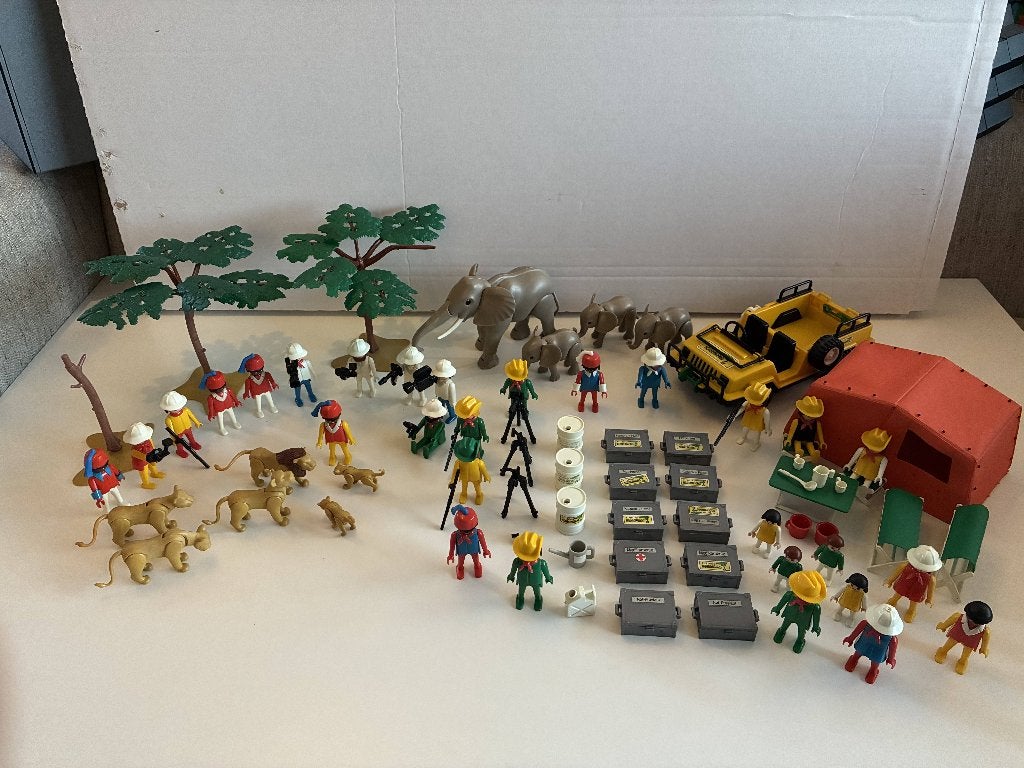 Playmobil Safari Ngorongoro 3413/3528 éléphants - Lot A6, Wild life, Enlèvement ou Envoi, Utilisé, Figurines