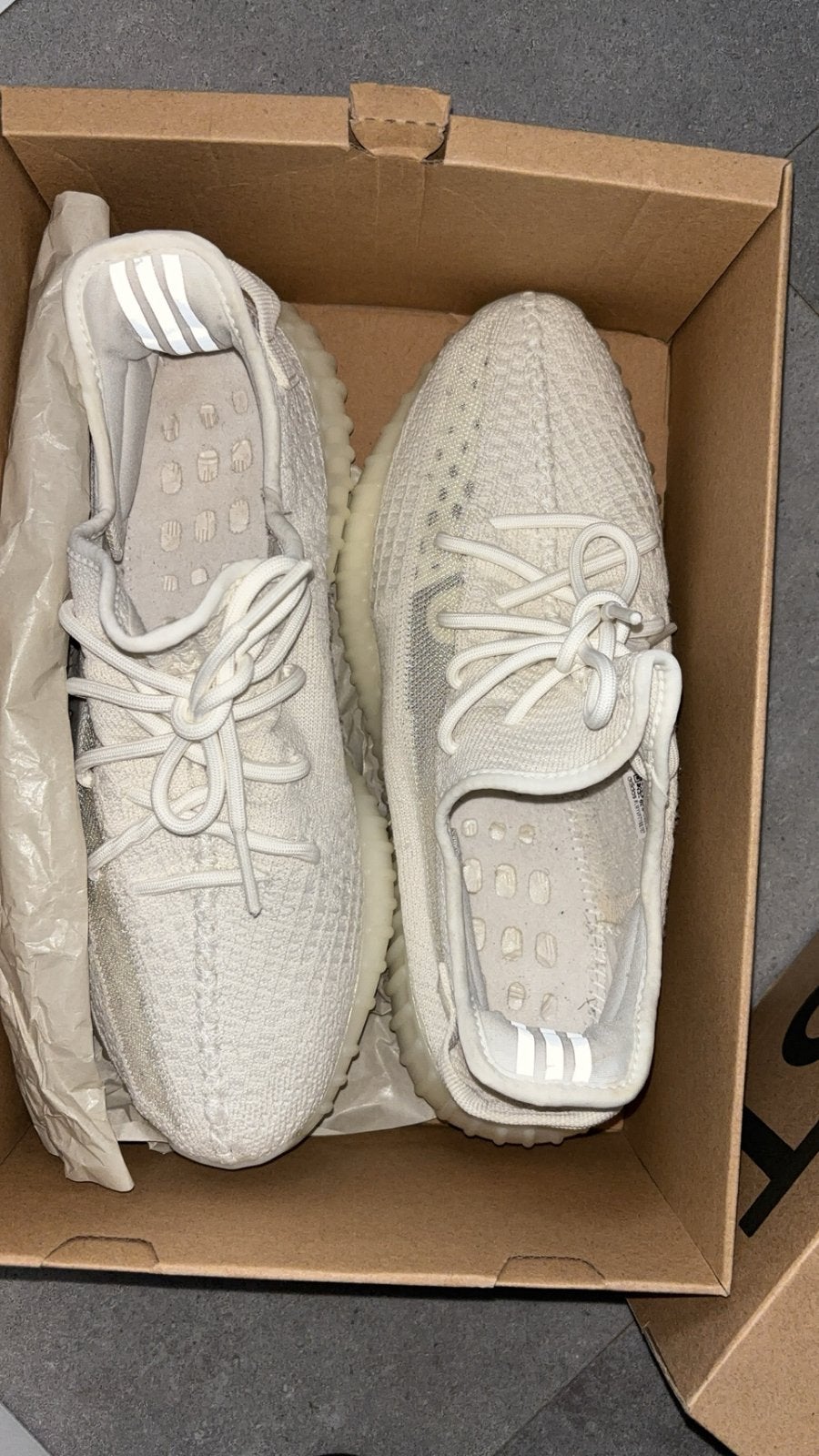 Yeezy 350 v2, Enlèvement, Porté, Blanc, Baskets