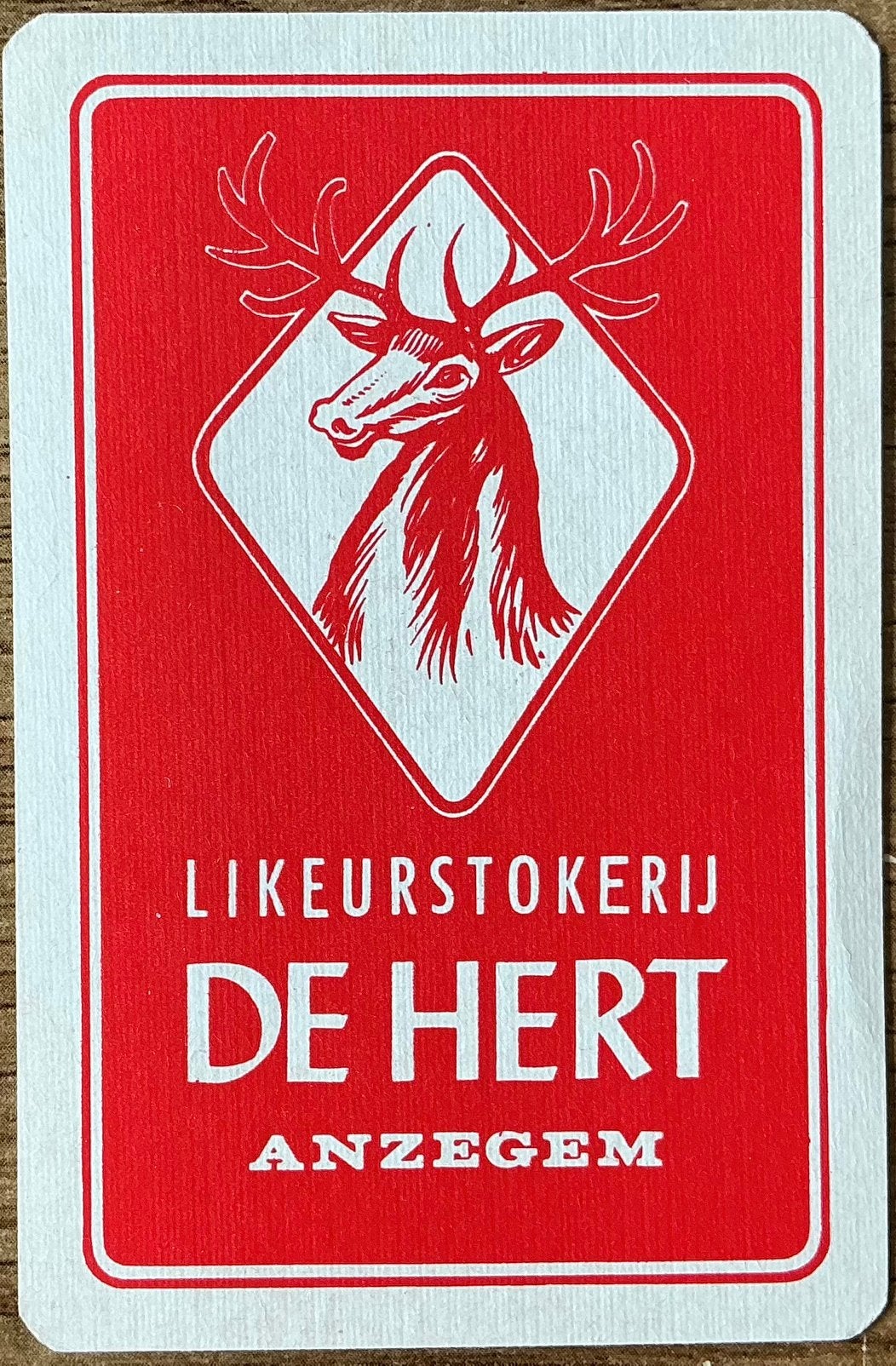 Carte à jouer DE LA DISTILLERIE DE LIQUEUR DE HERT/ANZEGEM, Enlèvement ou Envoi, Comme neuf, Carte(s) à jouer