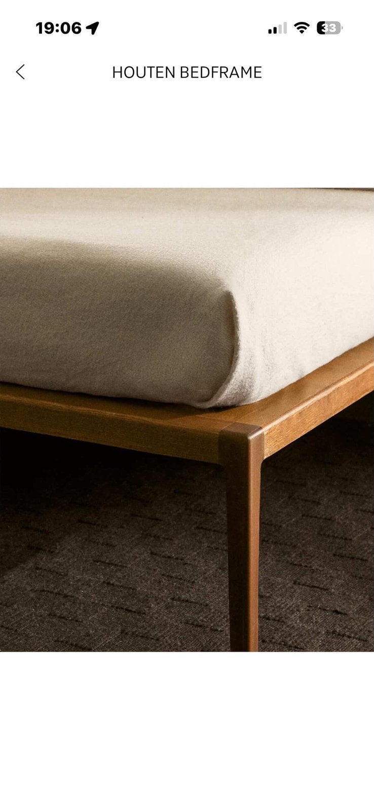 Houten bedframe Zara Home, Enlèvement, Comme neuf, Brun