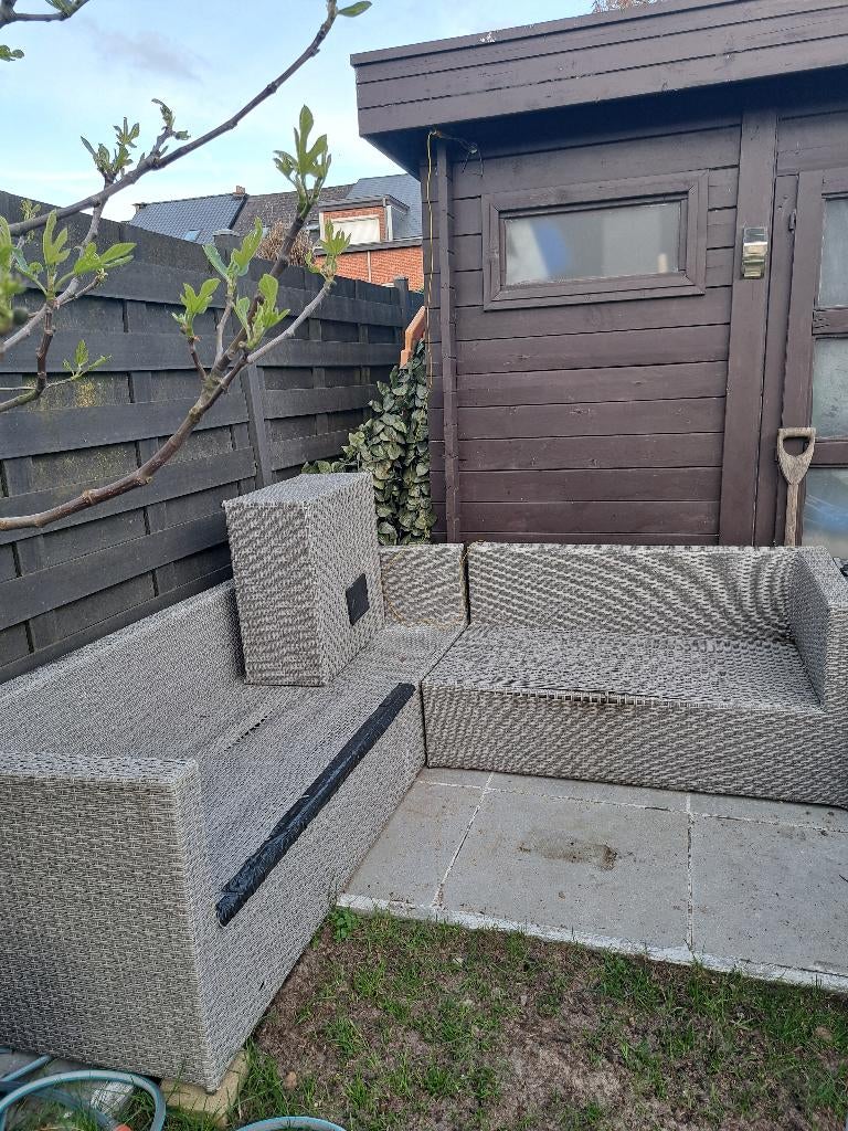 Lounge set , gebruikt, Tuin en Terras, Ophalen, Kunststof, Gebruikt, 6 zitplaatsen