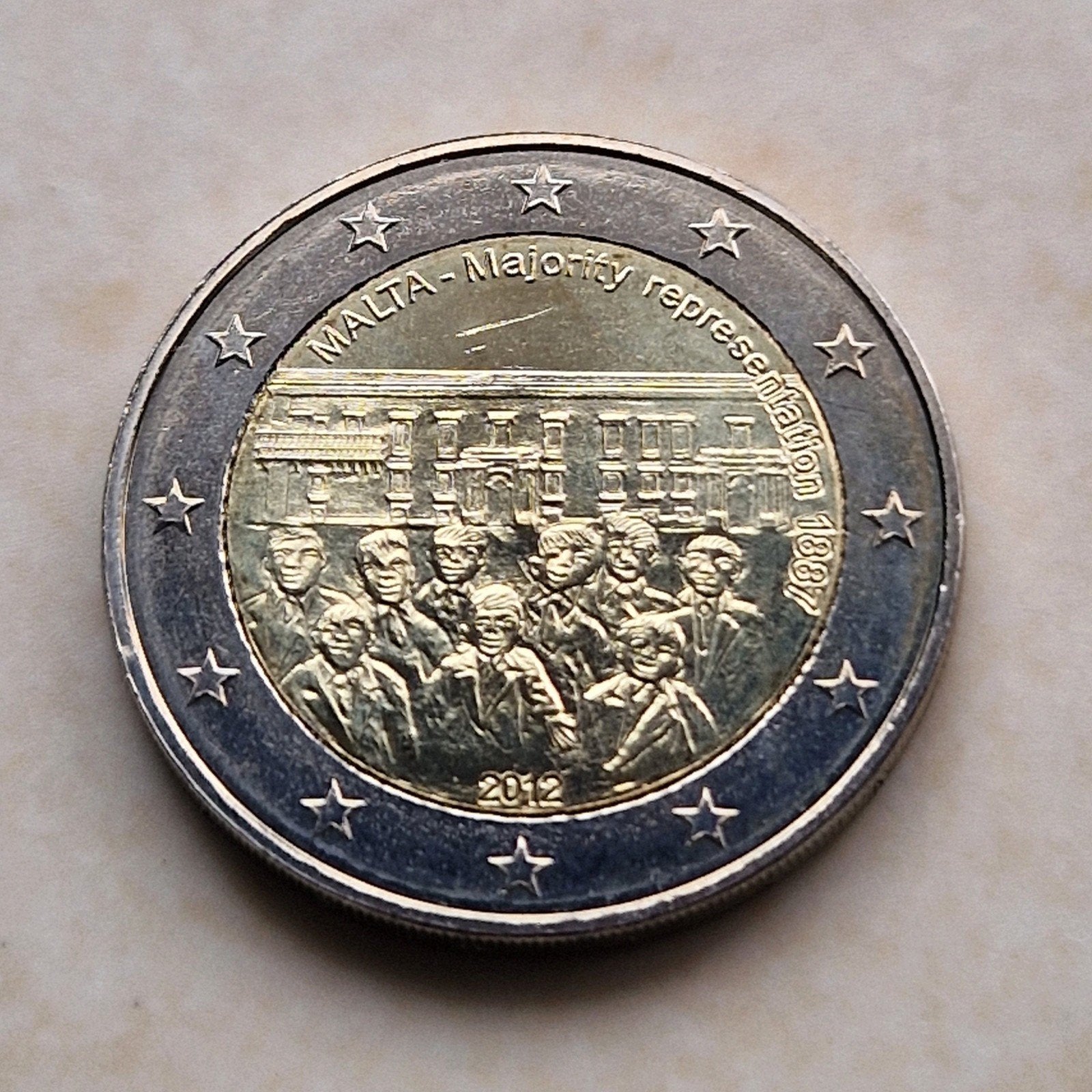 2012 Malta , 2 Euro Commemorative Coin, Ophalen of Verzenden
