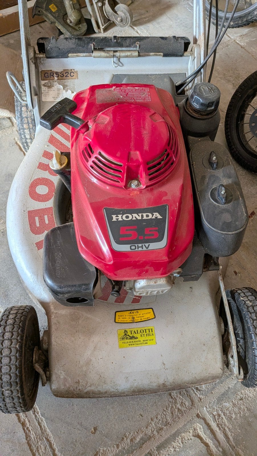 Moteur tondeuse Honda OHV 5.5ch, Enlèvement