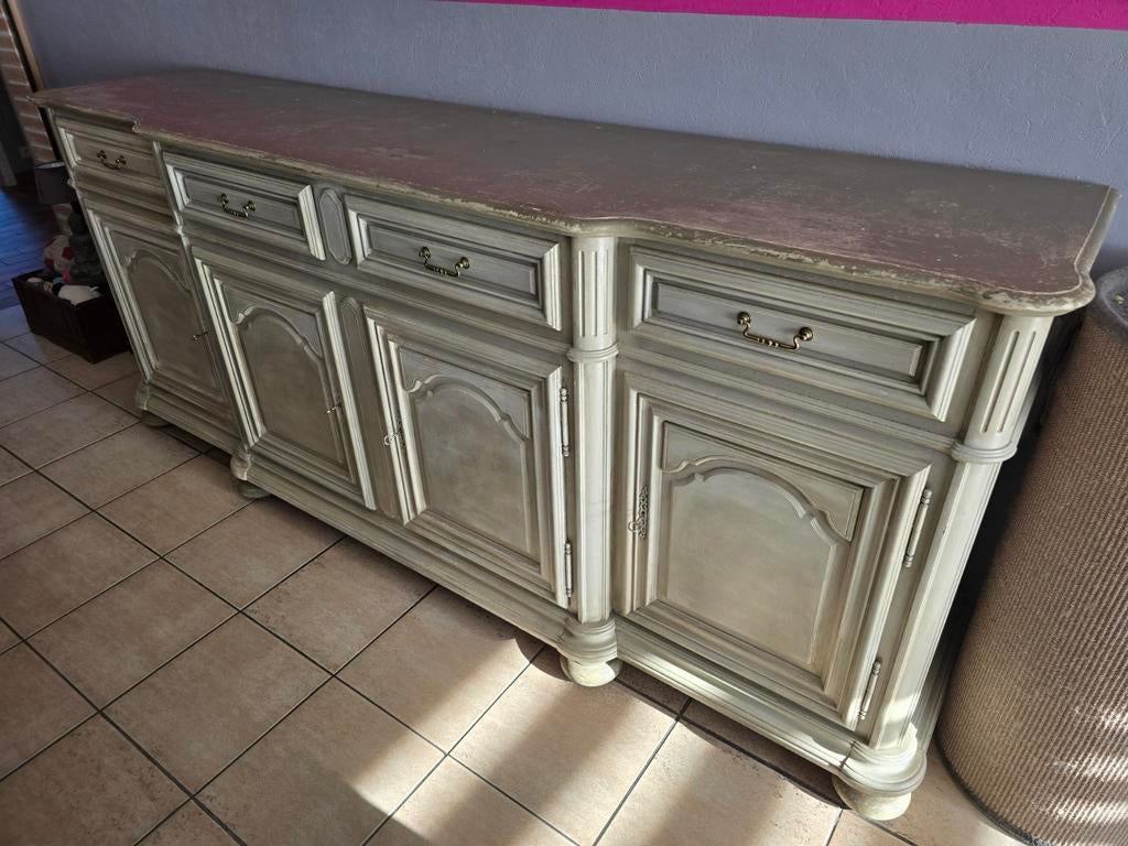 Salle à manger complète en bois de merisier relooke buffet, Maison & Meubles, Enlèvement, Bois