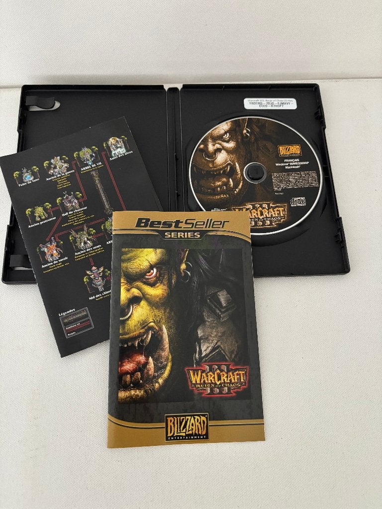 Retrospel PC/Mac CD-Rom Warcraft III Reign of Chaos Frans, Ophalen, Gebruikt, Vechten, 3 spelers of meer