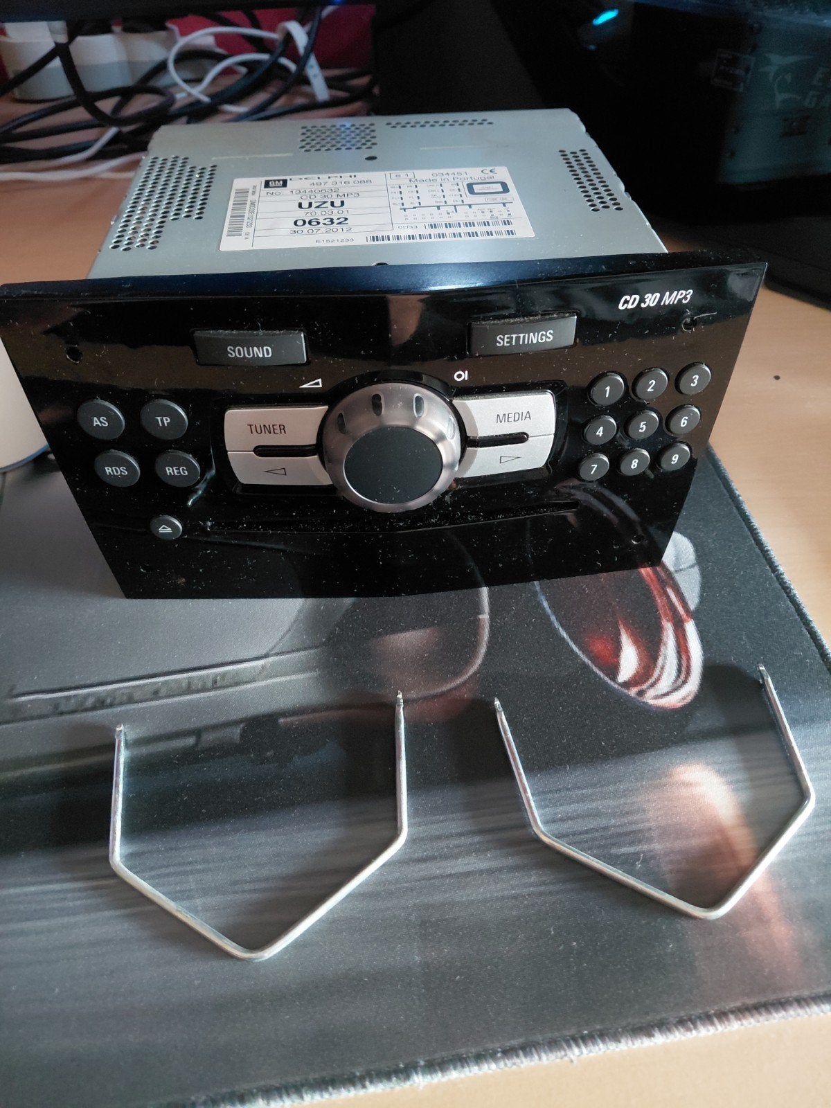opel corsa originele radio cd 30 mp3, Auto diversen, Ophalen, Gebruikt