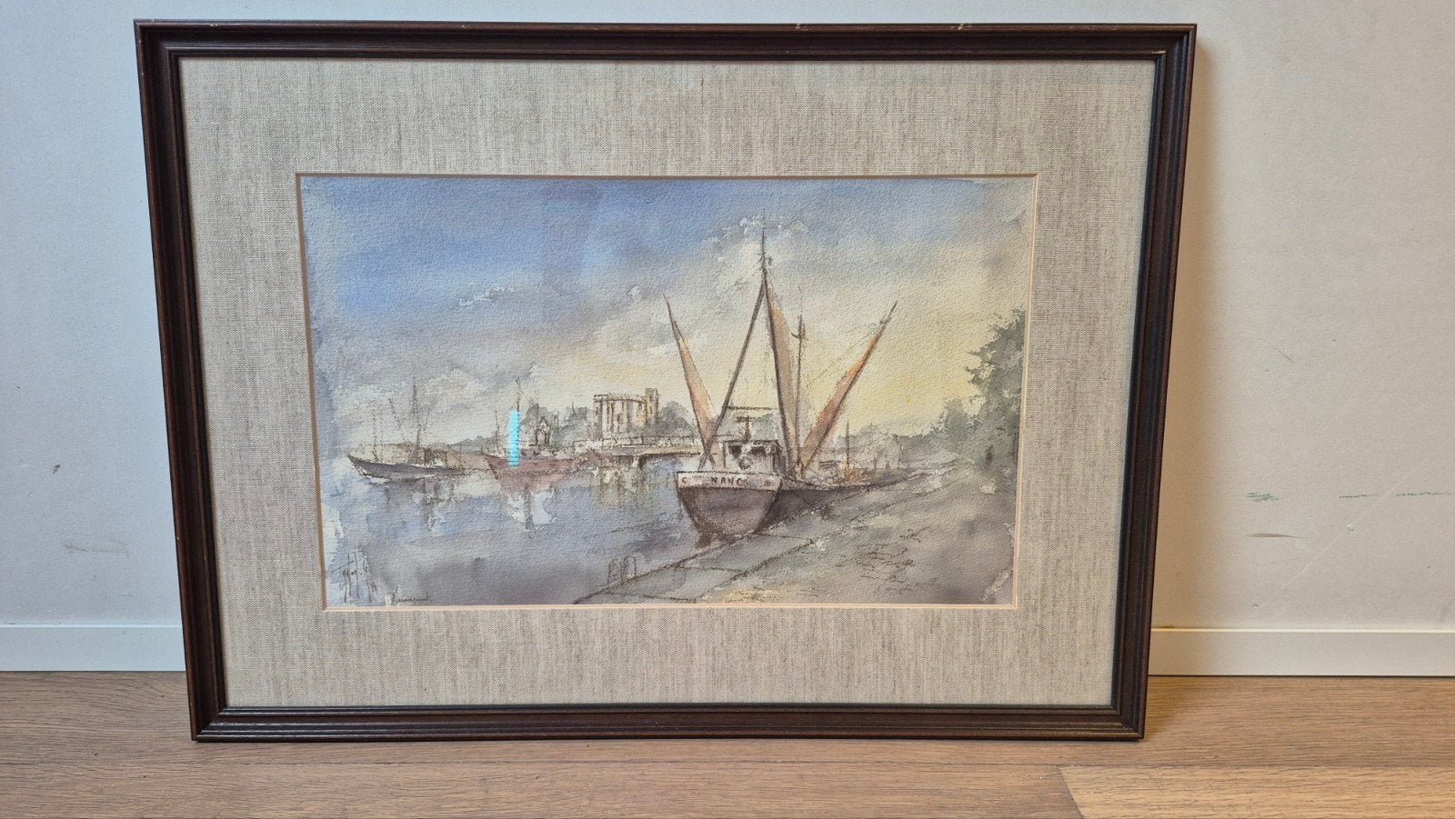 Aquarel van Georges Tahon - Nieuwpoort, Enlèvement, Aquarelle