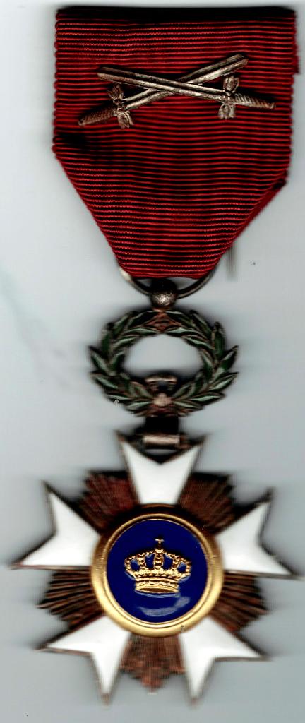 Chevalier de l'Ordre de la Couronne, ancien combattant, Collections, Objets militaires | Général, Envoi, Ruban, Médaille ou Ailes