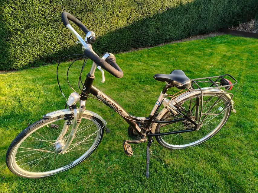 Thompson stadsfiets dames, Fietsen en Brommers, 28 inch, Gebruikt, Velgrem, Meer dan 20 versnellingen