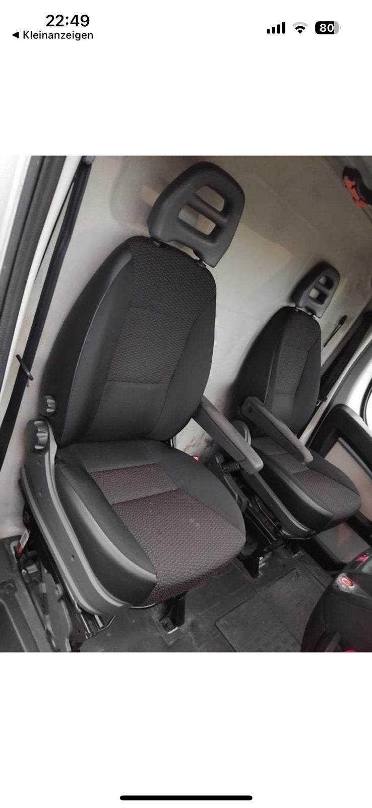 Bijrijdersstoel Ducato Boxer Ducato buscamper zwart rood, Ophalen of Verzenden, Zo goed als nieuw