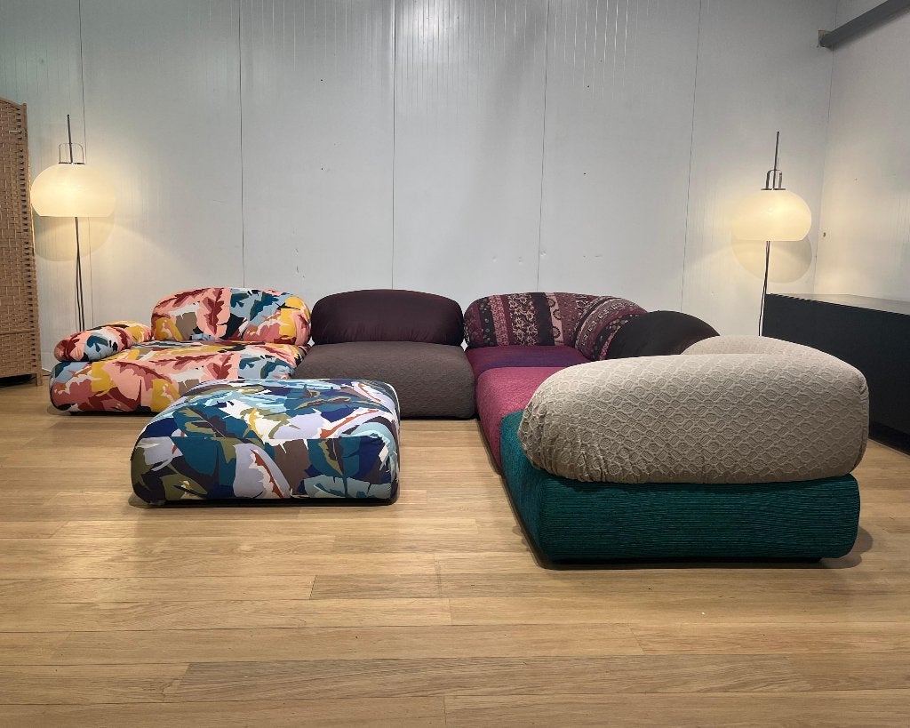 NIEUWSTAAT Roche Bobois Annagramme Hoekbank + GARANTIE, Design Bank Bankstel Zetel Hoekbank Roche Bobois, Hoekbank, 300 cm of meer