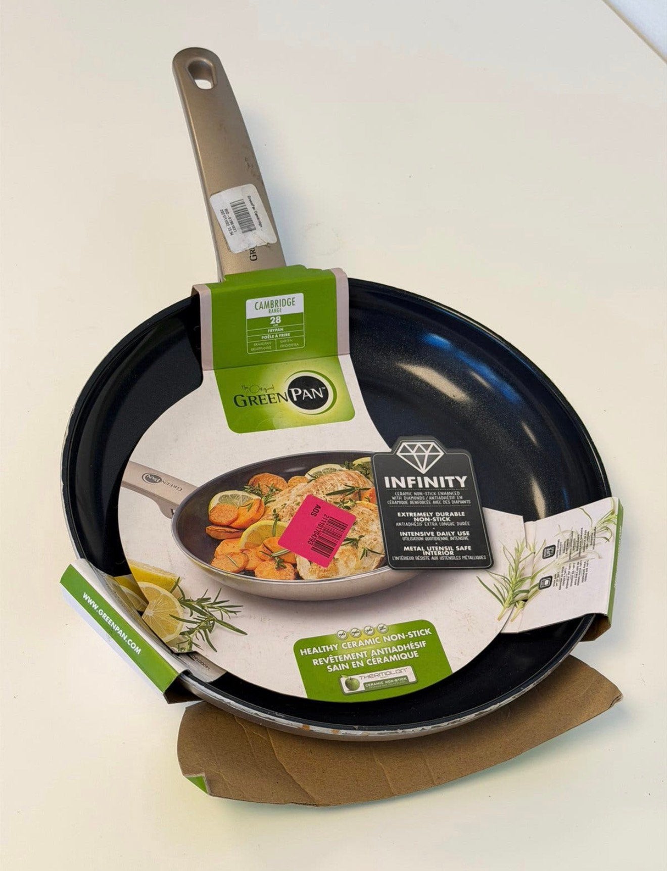 GreenPan Cambridge Koekenpan 28cm Nieuw met antiaanbaklaag, Huis en Inrichting, Koekenpan, Antiaanbaklaag, Nieuw, Ophalen of Verzenden